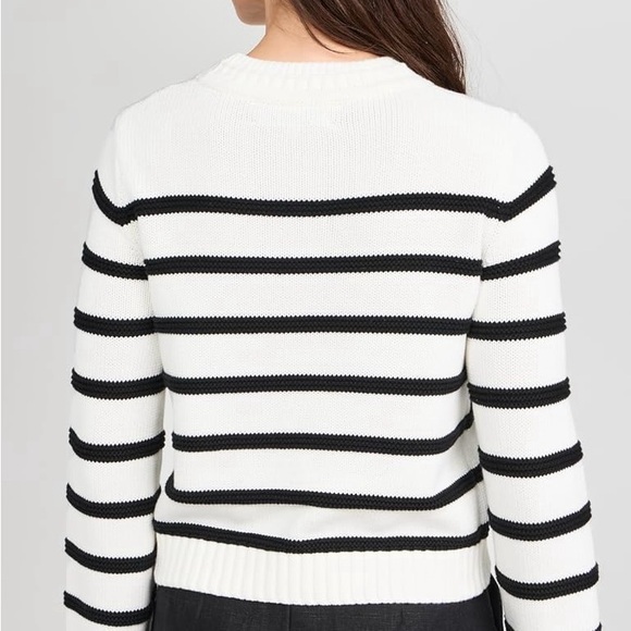 La Ligne Jill Sweater white/black stripe size medium - Picture 2 of 10